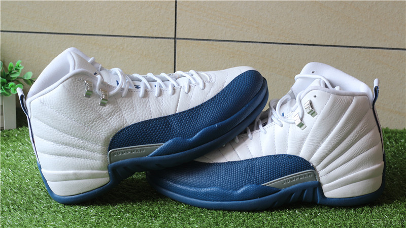 Authenitc Air Jordan 12 Retro White French Blue